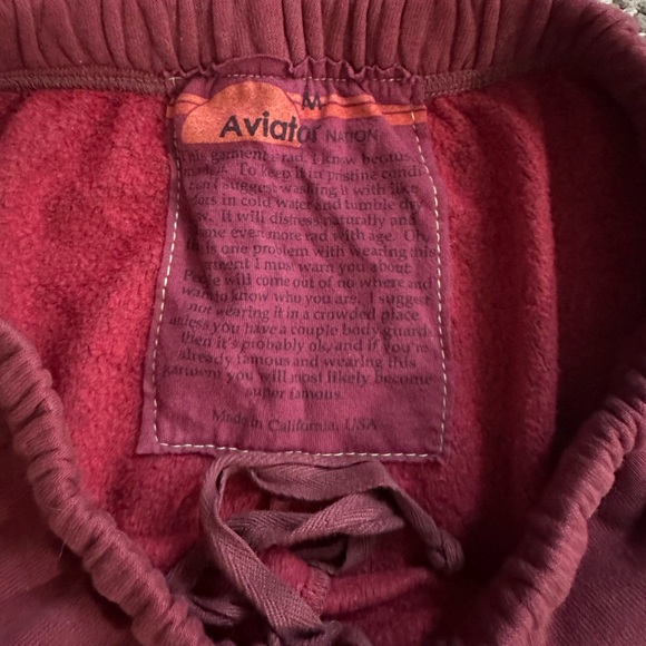 Aviator Nation Rainbow Stitch Chevron Stripes Jogger Swearpants Size Medium - Picture 6 of 7